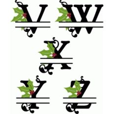 holly split monograms v-z