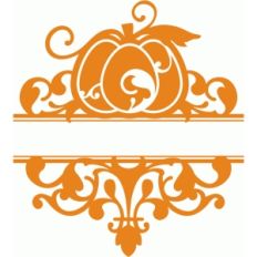 split pumpkin flourish damask
