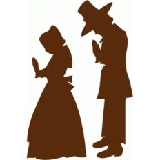 pilgrim couple praying