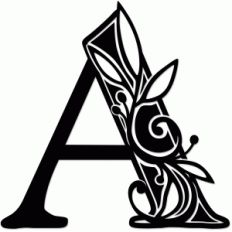 vine monogram a