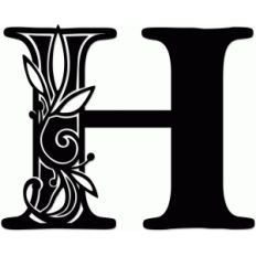 vine monogram h