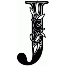 vine monogram j