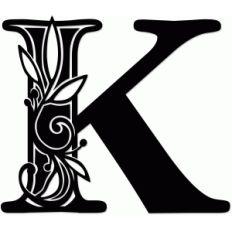 vine monogram k