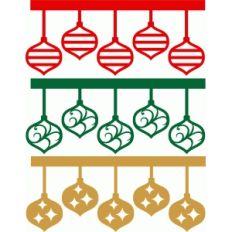 christmas ornaments borders set