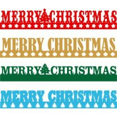 merry christmas borders set