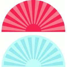 sunburst half circles