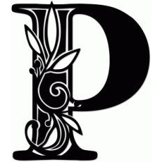 vine monogram p