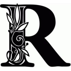 vine monogram r