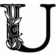 vine monogram u