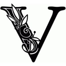 vine monogram v