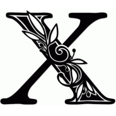 vine monogram x