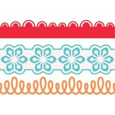 3 loopy and flower borders