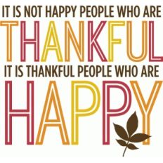 thankful people are happy - phrase