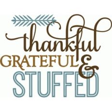 thankful grateful stuffed - phrase
