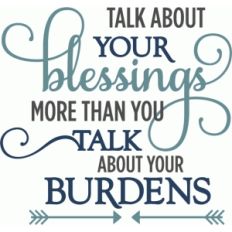 talk about your blessings - phrase