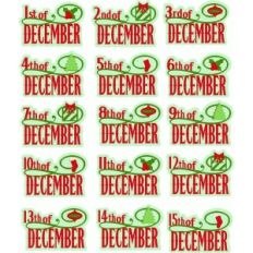 december daily labels 1-15