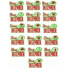 december daily labels 16 - 31
