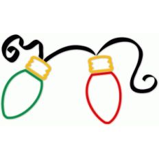 outlined christmas lights