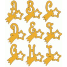star of christmas alphabet a-i