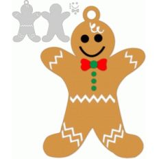 gingerbread man ornament/tag/label