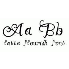latte flourish font
