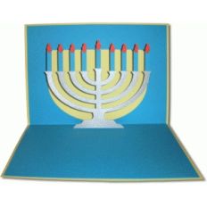 menorah pop-up card