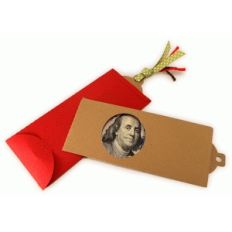 money gift $100 folder window envelope