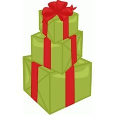 stacked christmas presents