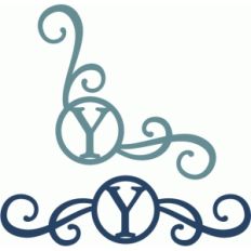 monogram seal flourishes y
