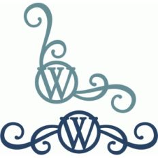 monogram seal flourishes w