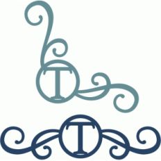 monogram seal flourishes t