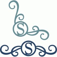 monogram seal flourishes s