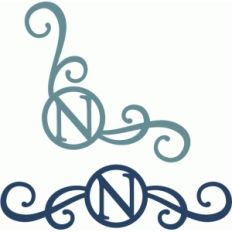 monogram seal flourishes n