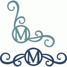 monogram seal flourishes m
