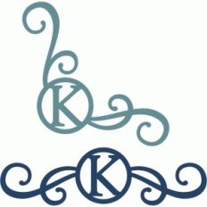 monogram seal flourishes k