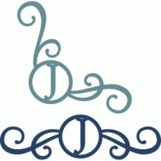 monogram seal flourishes j