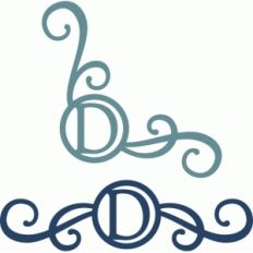 monogram seal flourishes d