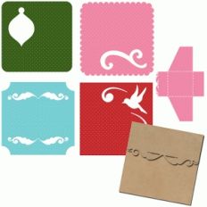 christmas swirl mini gift tags and envelope