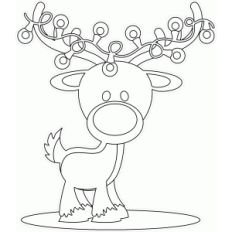 color me reindeer with lights