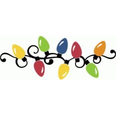 christmas lights flourish border