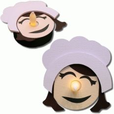 3d girl pilgrim tealight holder