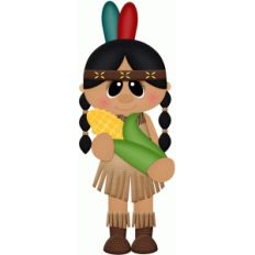 indian girl holding corn pnc