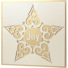 5x5 christmas star card
