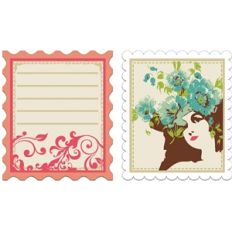 print and cut Parisian stamps #1