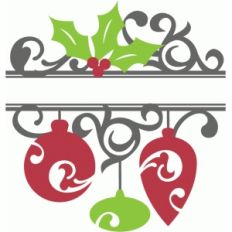 split christmas ornament flourish