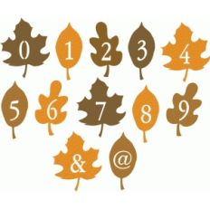 fall leaf alphabet - numbers and punctuation
