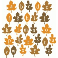 fall leaf alphabet - lowercase