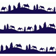 winter scene border