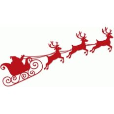 santa sleigh and reindeer