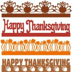 happy thanksgiving borders set